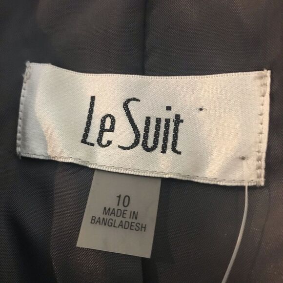 Le Suit Blazer Women's Size 10 Grey Essential Long Sleeve One-Button NWT - Picture 8 of 9
